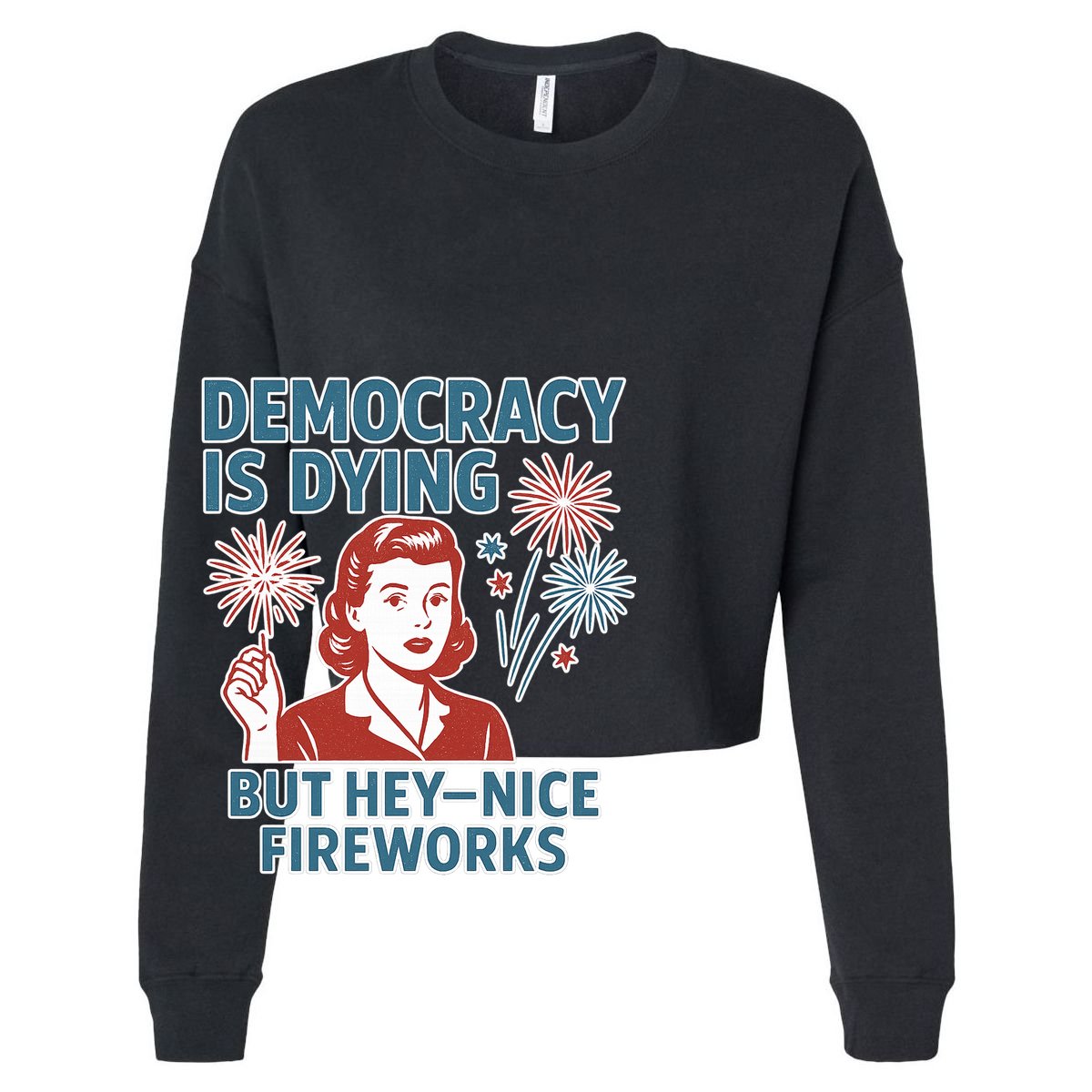 Democracy Is Dying But Hey Nice Fireworks 15oz Campfire Ceramic Mug