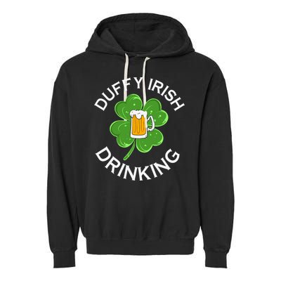 Duffy Irish Drinking Beer St Patricks Day Cute Shamrock Garment-Dyed Fleece Hoodie
