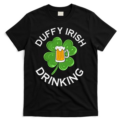 Duffy Irish Drinking Beer St Patricks Day Cute Shamrock T-Shirt