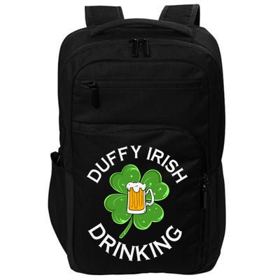 Duffy Irish Drinking Beer St Patricks Day Cute Shamrock Impact Tech Backpack