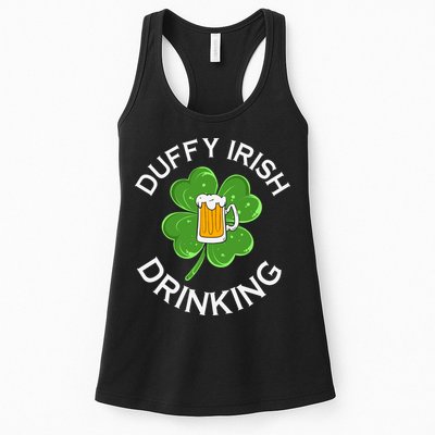 Duffy Irish Drinking Beer St Patricks Day Cute Shamrock Womens Tank Top