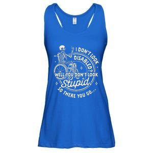 Disability I DonT Look Disabled You DonT Look Stupid Ladies Essential Flowy Tank