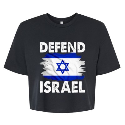 Defend Israel Bella+Canvas Jersey Crop Tee