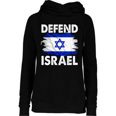 Defend Israel Womens Funnel Neck Pullover Hood