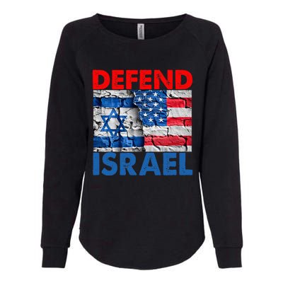 Defend Israel Womens California Wash Sweatshirt