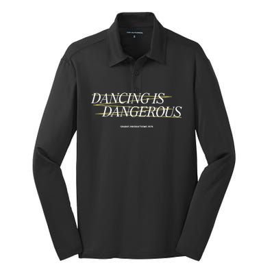 Dancing Is Dangerous Sparks Productions 1979 Silk Touch Performance Long Sleeve Polo