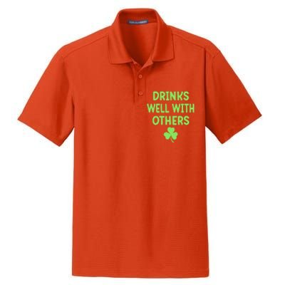 Drinking Irish Drinks Well With Others St Patricks Day Dry Zone Grid Polo