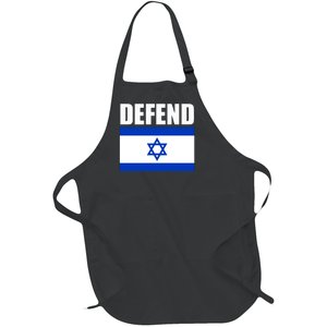 Defend Israel Full-Length Apron With Pockets