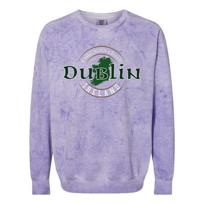 Dublin Ireland Colorblast Crewneck Sweatshirt