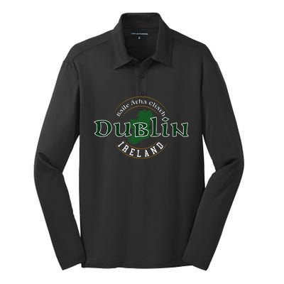 Dublin Ireland Silk Touch Performance Long Sleeve Polo