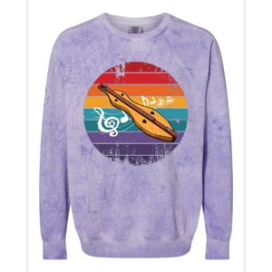 Dulcimer Instrument Colorblast Crewneck Sweatshirt