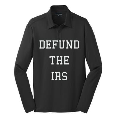 Defund IRS Silk Touch Performance Long Sleeve Polo