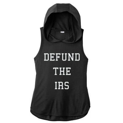 Defund IRS Ladies PosiCharge Tri-Blend Wicking Draft Hoodie Tank