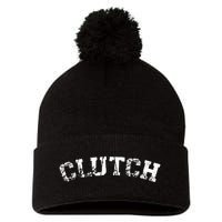 Driving In Distressed Look Coupling Pom Pom 12in Knit Beanie