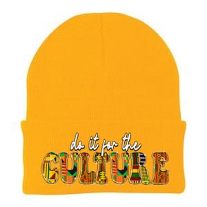 Do It Do It For The Culture Kente Juneteenth Africa American Gift Knit Cap Winter Beanie