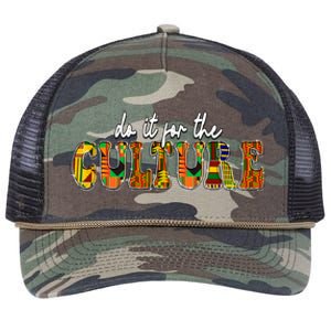 Do It Do It For The Culture Kente Juneteenth Africa American Gift Retro Rope Trucker Hat Cap