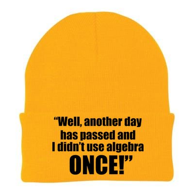 Didn't Use Algebra Today Math Irrelevance Funny Knit Cap Winter Beanie