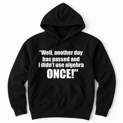 Didn't Use Algebra Today Math Irrelevance Funny Hoodie