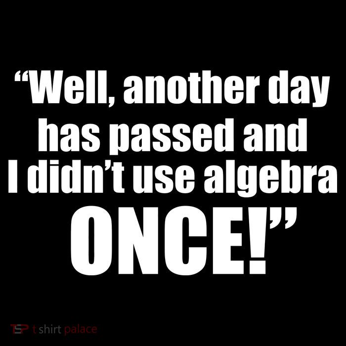 Didn't Use Algebra Today Math Irrelevance Funny Impact Tech Backpack