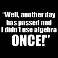 Didn't Use Algebra Today Math Irrelevance Funny Drawstring Bag