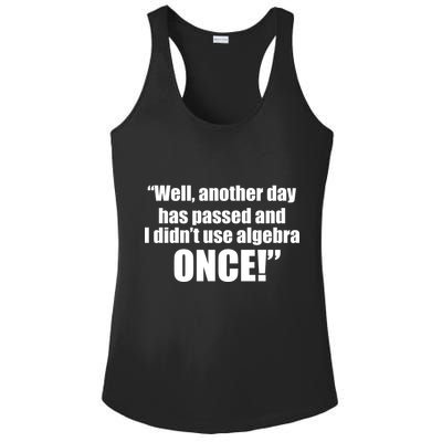 Didn't Use Algebra Today Math Irrelevance Funny Ladies PosiCharge Competitor Racerback Tank