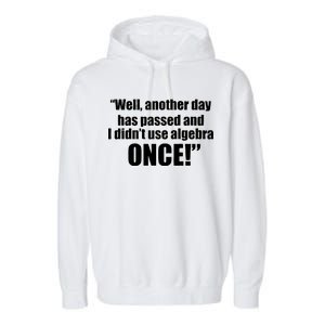 Didn't Use Algebra Today Math Irrelevance Funny Garment-Dyed Fleece Hoodie