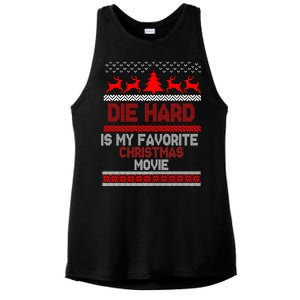 Die Hard Is My Favorite Movie Ugly Christmas Ladies PosiCharge Tri-Blend Wicking Tank