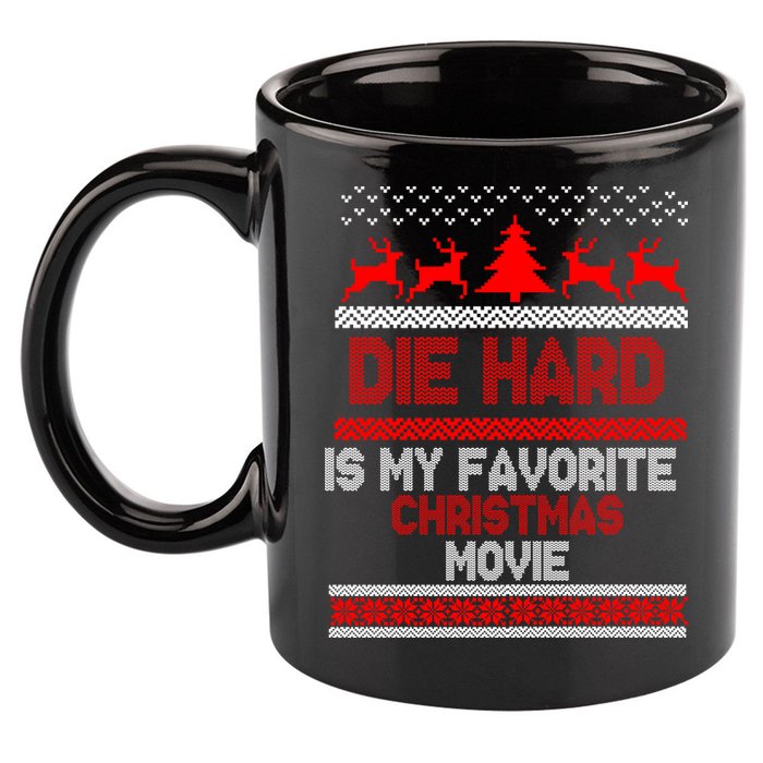 Die Hard Is My Favorite Movie Ugly Christmas 11oz C Handle Ceramic Mug