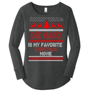 Die Hard Is My Favorite Movie Ugly Christmas Women's Perfect Tri Tunic Long Sleeve Shirt