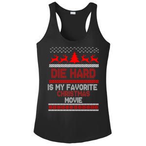 Die Hard Is My Favorite Movie Ugly Christmas Ladies PosiCharge Competitor Racerback Tank