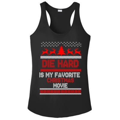 Die Hard Is My Favorite Movie Ugly Christmas Ladies PosiCharge Competitor Racerback Tank