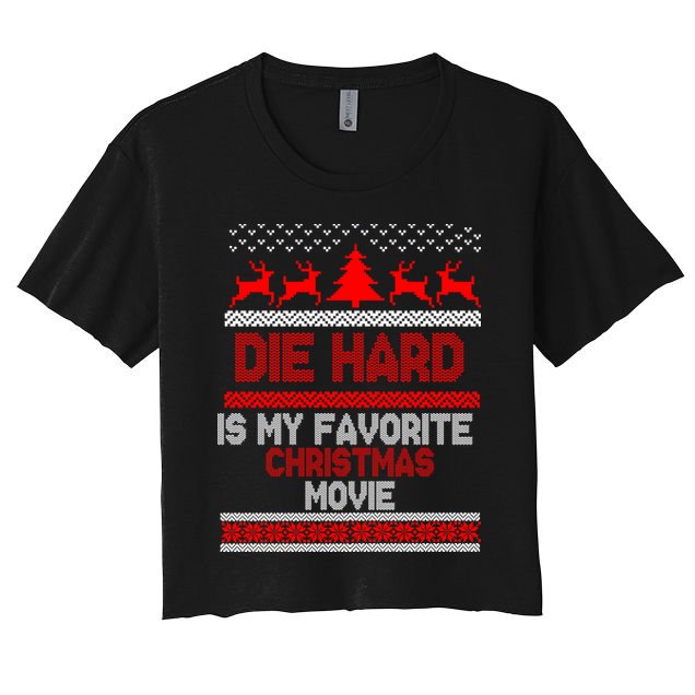 Die Hard Is My Favorite Movie Ugly Christmas Crop Top
