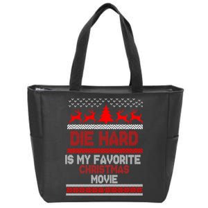 Die Hard Is My Favorite Movie Ugly Christmas Zip Tote Bag