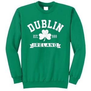 Dublin Ireland Est 988 Clover Leaf Shamrock St Patricks Day Gift Sweatshirt