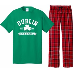 Dublin Ireland Est 988 Clover Leaf Shamrock St Patricks Day Gift Pajama Set