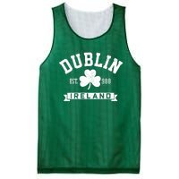 Dublin Ireland Est 988 Clover Leaf Shamrock St Patricks Day Gift Mesh Reversible Basketball Jersey Tank