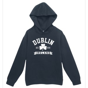 Dublin Ireland Est 988 Clover Leaf Shamrock St Patricks Day Gift Urban Pullover Hoodie