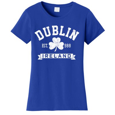 Dublin Ireland Est 988 Clover Leaf Shamrock St Patricks Day Gift Women's T-Shirt