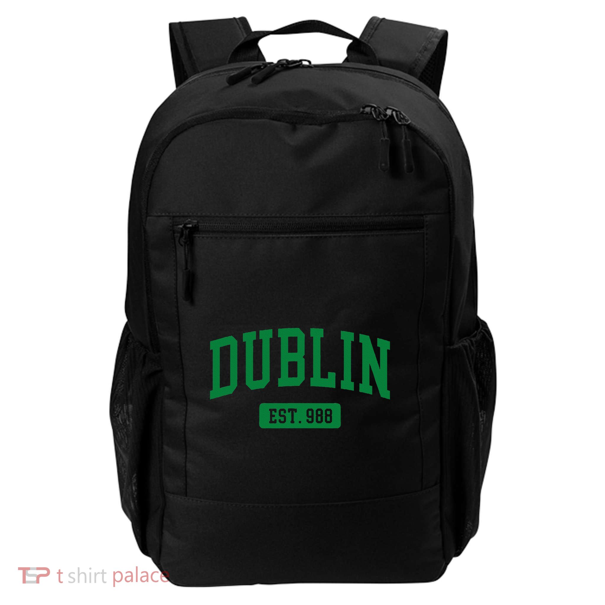 Dublin Ireland Est. 988 Irish Vintage Backpack