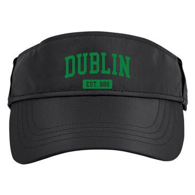 Dublin Ireland Est. 988 Irish Vintage Adult Drive Performance Visor