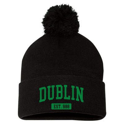 Dublin Ireland Est. 988 Irish Vintage Pom Pom 12in Knit Beanie