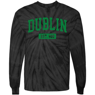 Dublin Ireland Est. 988 Irish Vintage Tie-Dye Long Sleeve Shirt