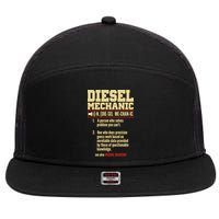 Diesel Mechanic 7 Panel Mesh Trucker Snapback Hat