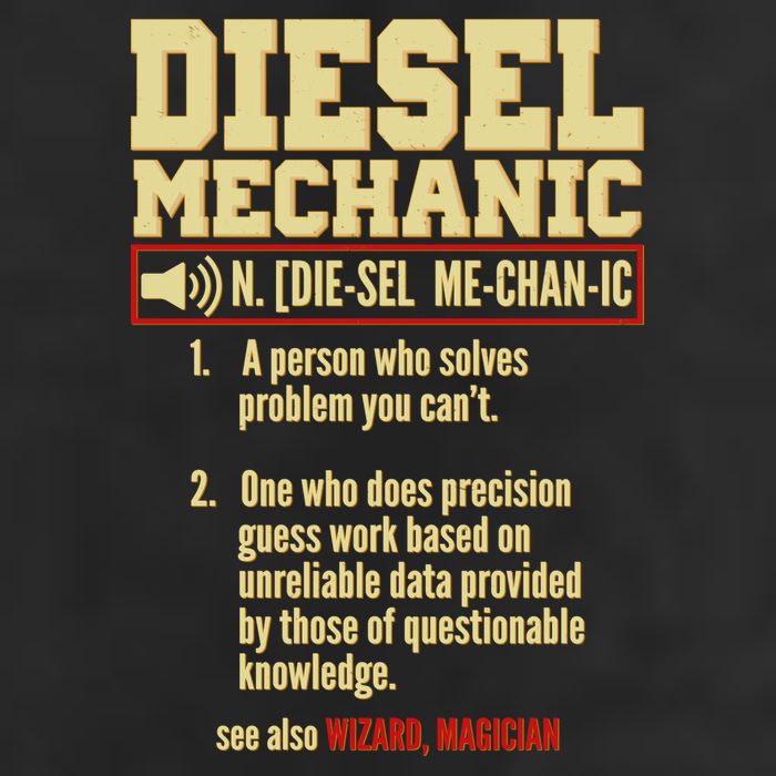 Diesel Mechanic 7 Panel Mesh Trucker Snapback Hat