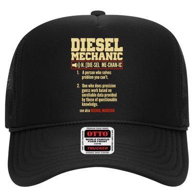 Diesel Mechanic High Crown Mesh Back Trucker Hat