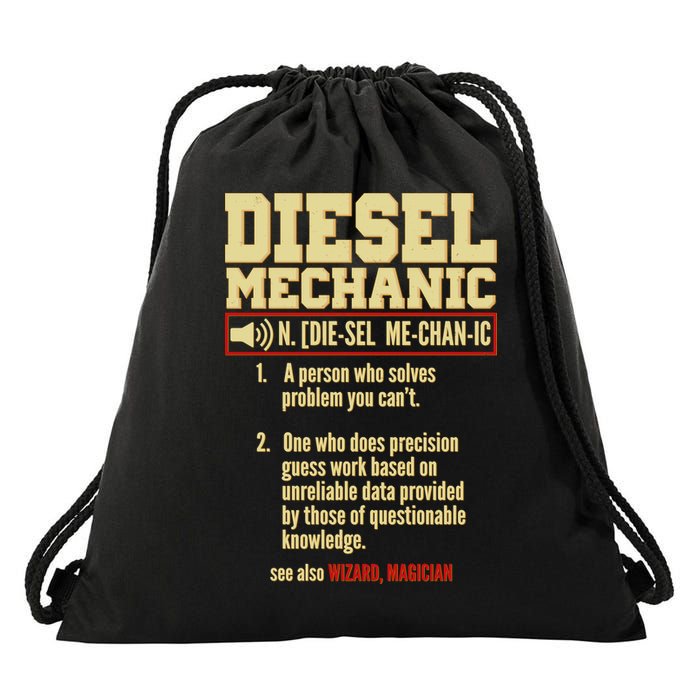 Diesel Mechanic Drawstring Bag