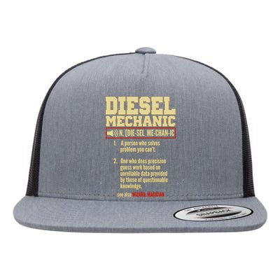 Diesel Mechanic Flat Bill Trucker Hat