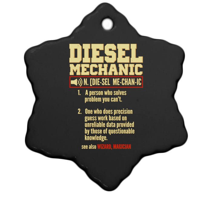 Diesel Mechanic Ceramic Star Ornament