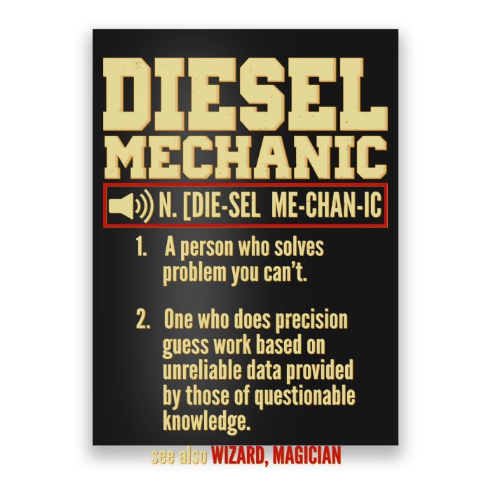 Diesel Mechanic Poster