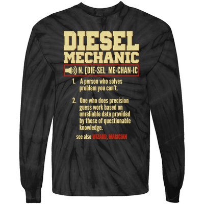Diesel Mechanic Tie-Dye Long Sleeve Shirt
